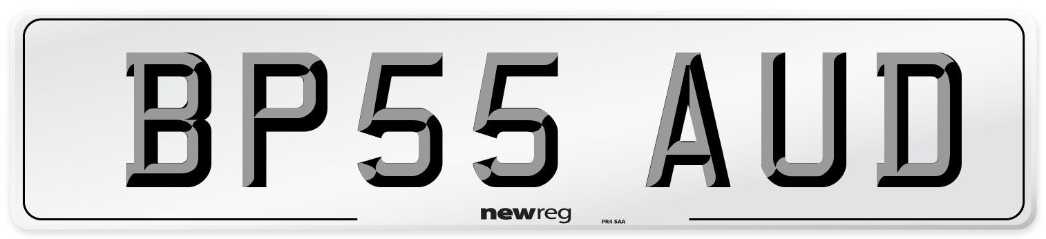 BP55 AUD Number Plate from New Reg